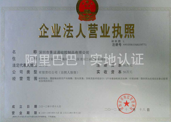 深圳景運通企業(yè)法人營業(yè)執(zhí)照